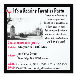 Speakeasy Party Invitation Wording 4