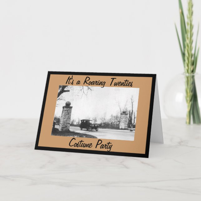 Roaring Twenties Theme Costume Party Invitation (Front)