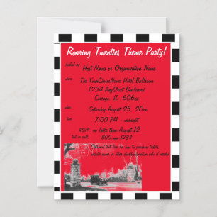 Roaring Twenties Theme Magnetic Invitation