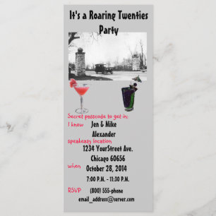 Roaring Twenties Theme Party Invite