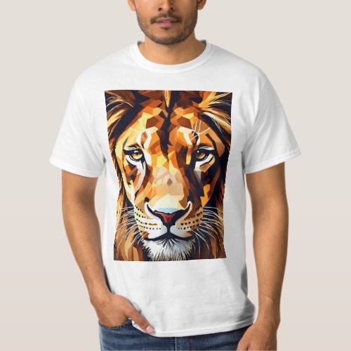 Roaring Valor Mens Lion Majesty Tee T_Shirt