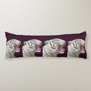 Roaring White Tiger – Body Pillow Design
