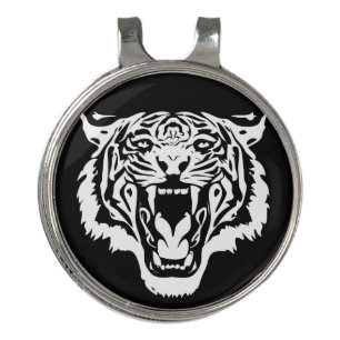 Roaring White Tiger Golf Hat Clip