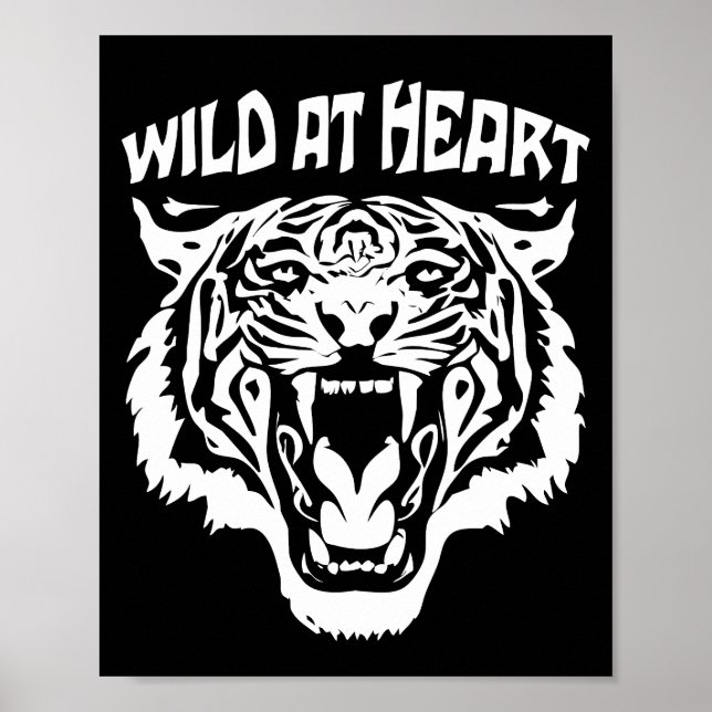 Roaring White Tiger | Wild At Heart Poster (Front)