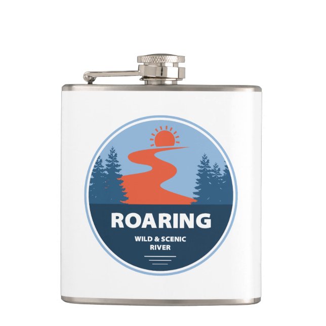 Roaring Wild and Scenic River Oregon Flask (Front)