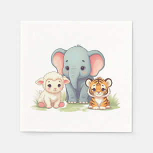 Roaring Zoo Birthday Napkins