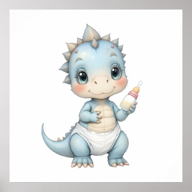 Roarsome Baby Dino Print – Cute nursery decor (Front)