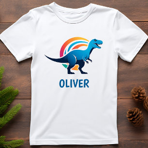 Roarsome Blue T-rex Personalized T-Shirt