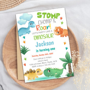 Roarsome Prehistoric Party Card for Kids
