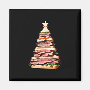 Roast Beef Sandwich Christmas Tree Magnet