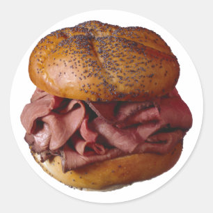 Roast Beef Sandwich Classic Round Sticker