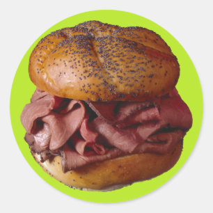 Roast Beef Sandwich Classic Round Sticker