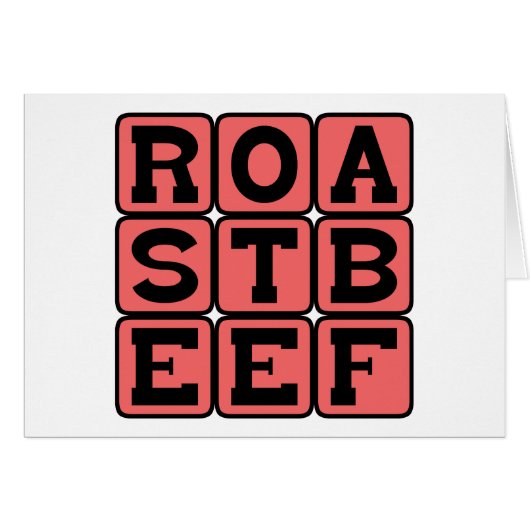 Roast Beef, Sandwich Meat Cards (Front Horizontal)