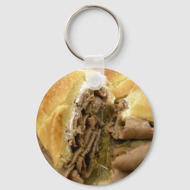 Roast beef sandwich with creamy goat cheese keychain (Front)