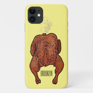Roast chicken cartoon illustration iPhone 11 case
