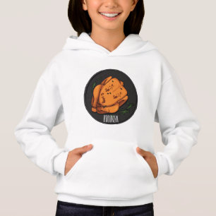 Roast chicken cartoon illustration hoodie