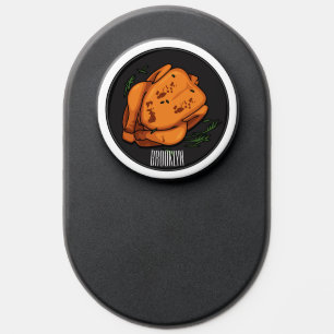 Roast chicken cartoon illustration PopSocket