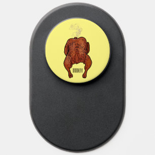 Roast chicken cartoon illustration  PopSocket