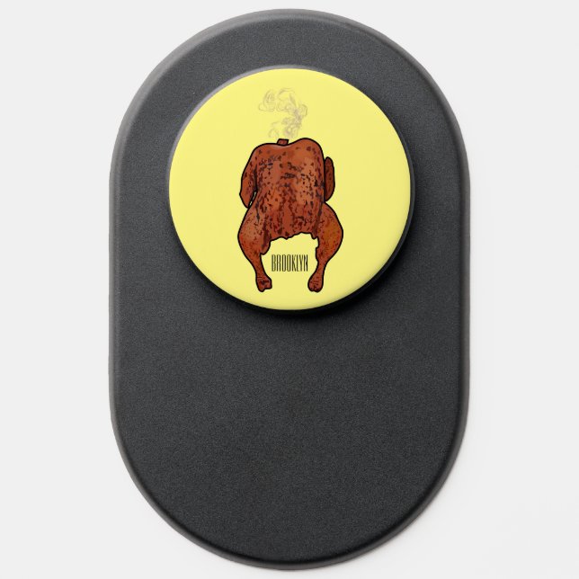 Roast chicken cartoon illustration  PopSocket (Popsocket)