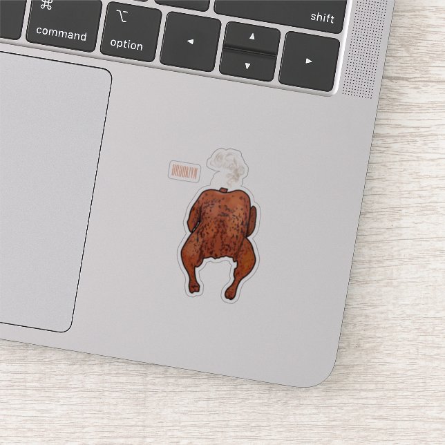 Roast chicken cartoon illustration  sticker (Detail)