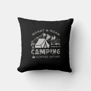 Roast & Roam-A Camping Coffee Affair Design Throw Pillow
