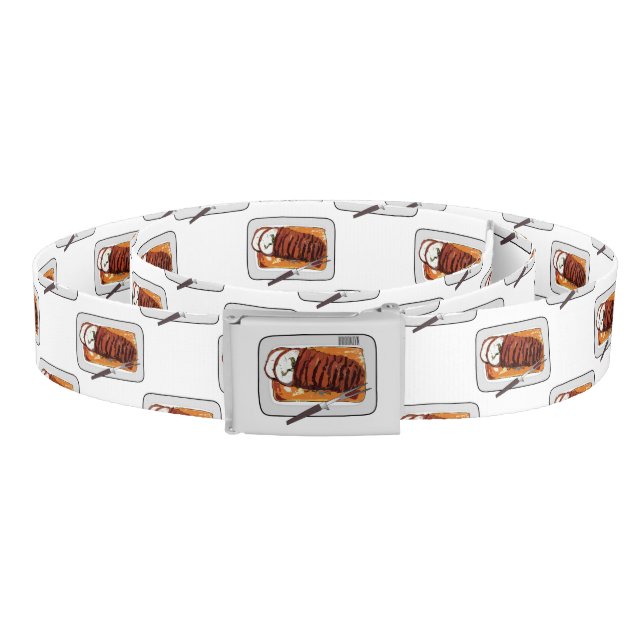 Roast turkey breast cartoon illustration  belt (Coil)