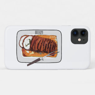 Roast turkey breast cartoon illustration  iPhone 11 case