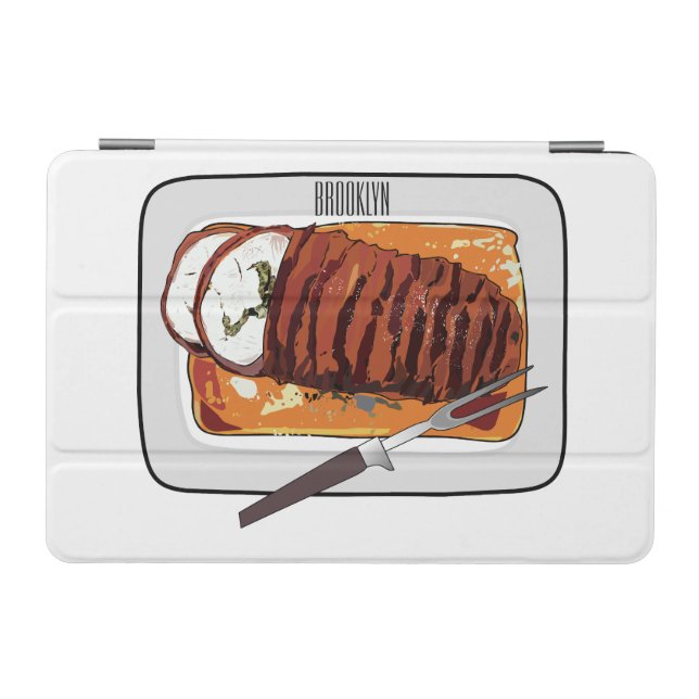 Roast turkey breast cartoon illustration iPad mini cover (Horizontal)