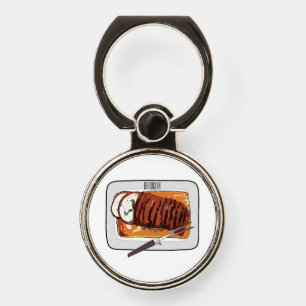 Roast turkey breast cartoon illustration phone ring stand