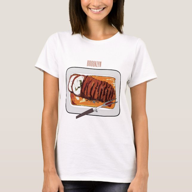 Roast turkey breast cartoon illustration  T-Shirt (Front)