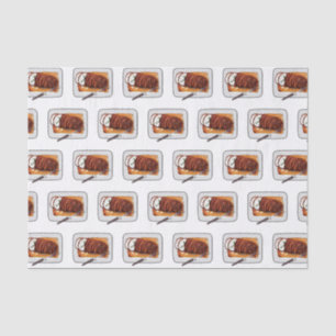 Roast turkey breast cartoon illustration tissue paper