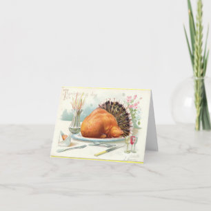 Roast Turkey Vintage Tuck Thanksgiving Greeting Card