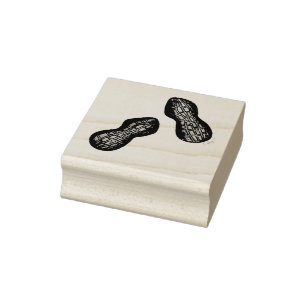 Roasted Ballpark Peanuts Nuts Snack Food Treats Rubber Stamp