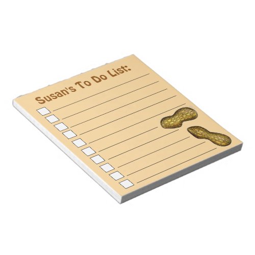 Roasted Ballpark Peanuts Nuts To Do List Notepad