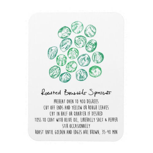 Roasted Brussel Sprouts Recipe Magnet