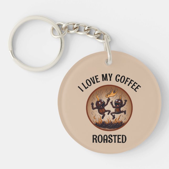 Roasted Coffee Acrylic Keychain (Front)