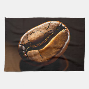 Roasted Coffee Bean Macro Closeup Kitchen Towel