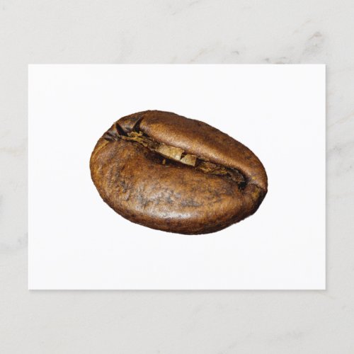 Roasted coffee bean postcard