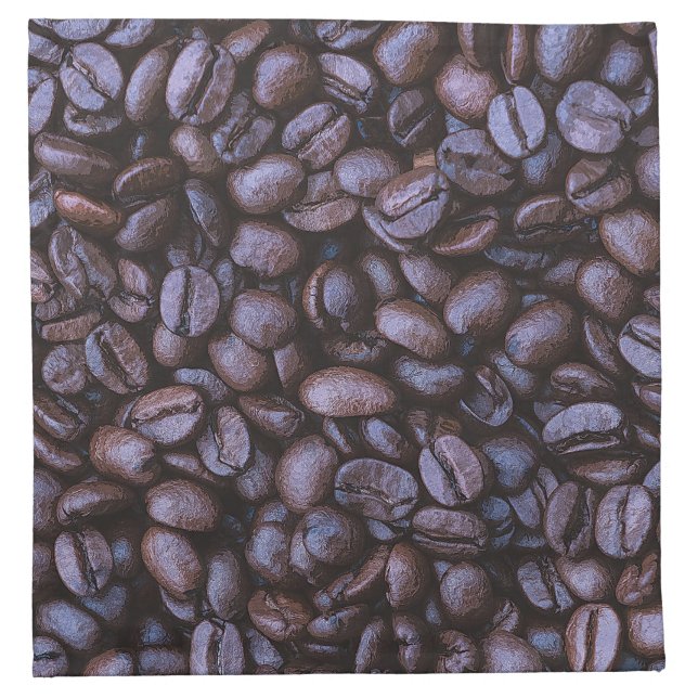 Roasted Coffee Beans Acrylic Artwork | Cloth Napkin (Front)
