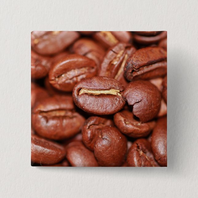 Roasted Coffee Beans Button (Front)