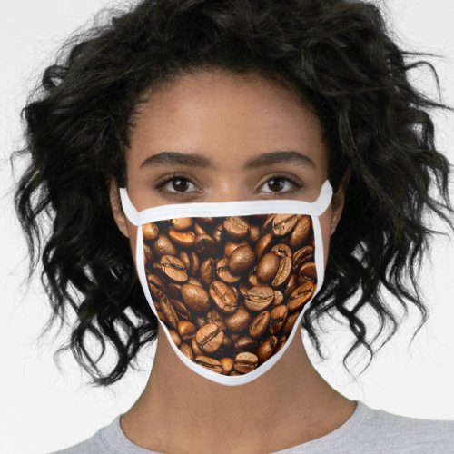 Roasted coffee beans face mask
