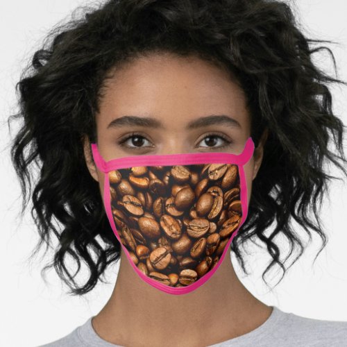 Roasted coffee beans face mask