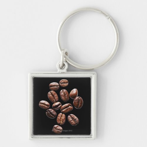 Roasted coffee beans keychain