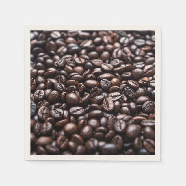Roasted Coffee Beans pattern Napkins (Front)
