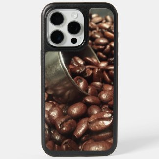 Roasted Coffee Beans Silver Scoop Photo