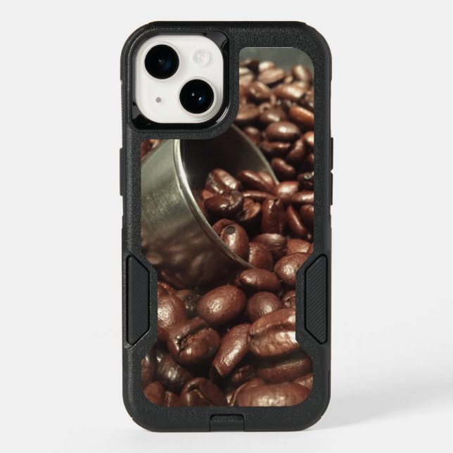 Roasted Coffee Beans With Silver Scoop Photograph Otterbox iPhone Case (Back)