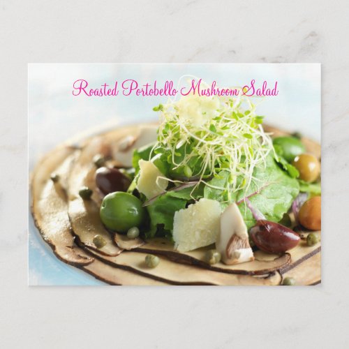 Roasted Portobello Mushroom Salad Postcard