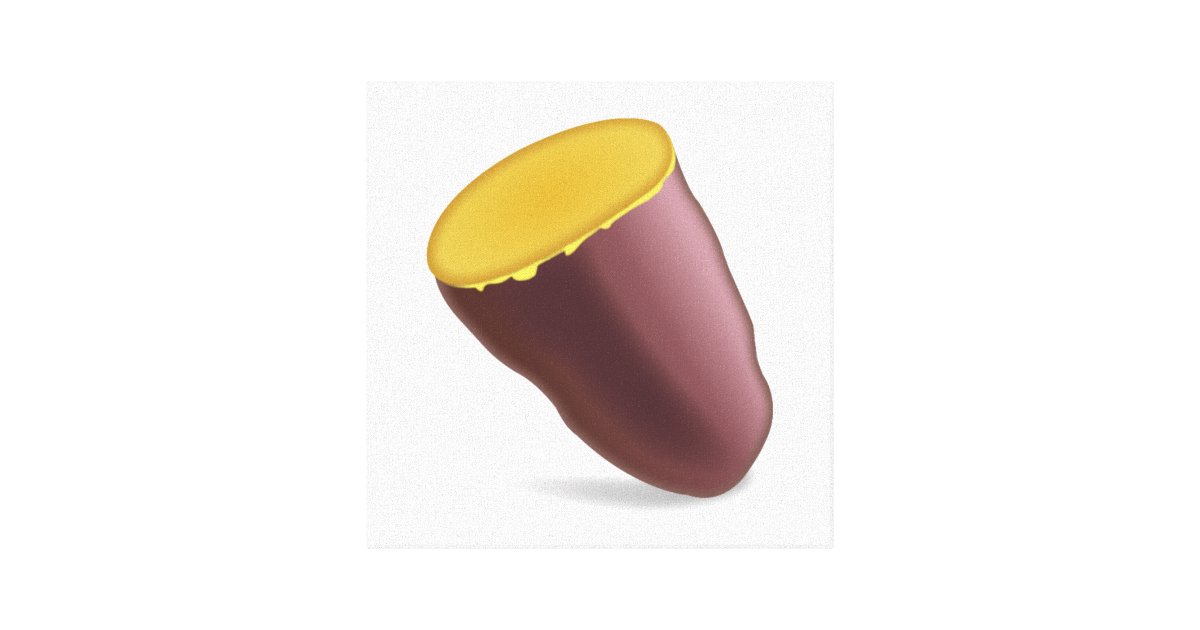 Roasted Sweet Potato Emoji Canvas Print
