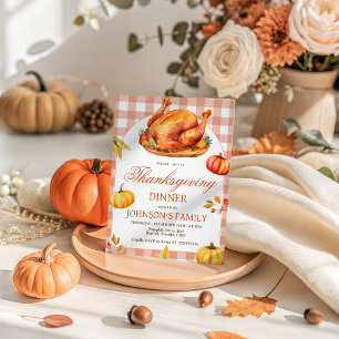 Roasted Turkey Thanksgiving Dinner Invite