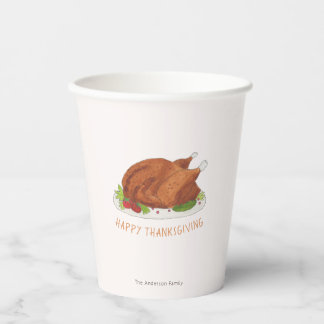 Roasted Turkey Thanksgiving Paper cup
